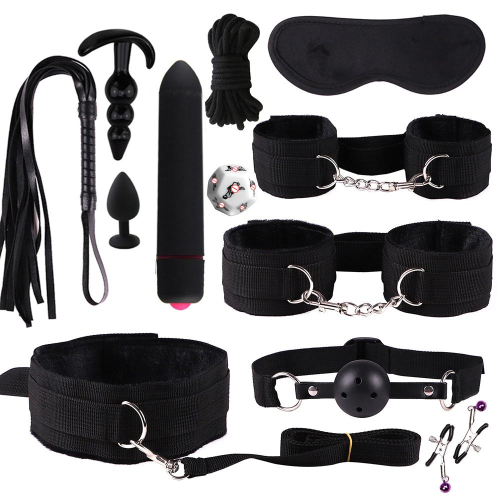 BDSM Adult SM Sex Products Kits Bondage Gear Collar Butt Oral Erotic Bundle Sex Game for Couple  Vibrator Female Sexulae Toy 18
