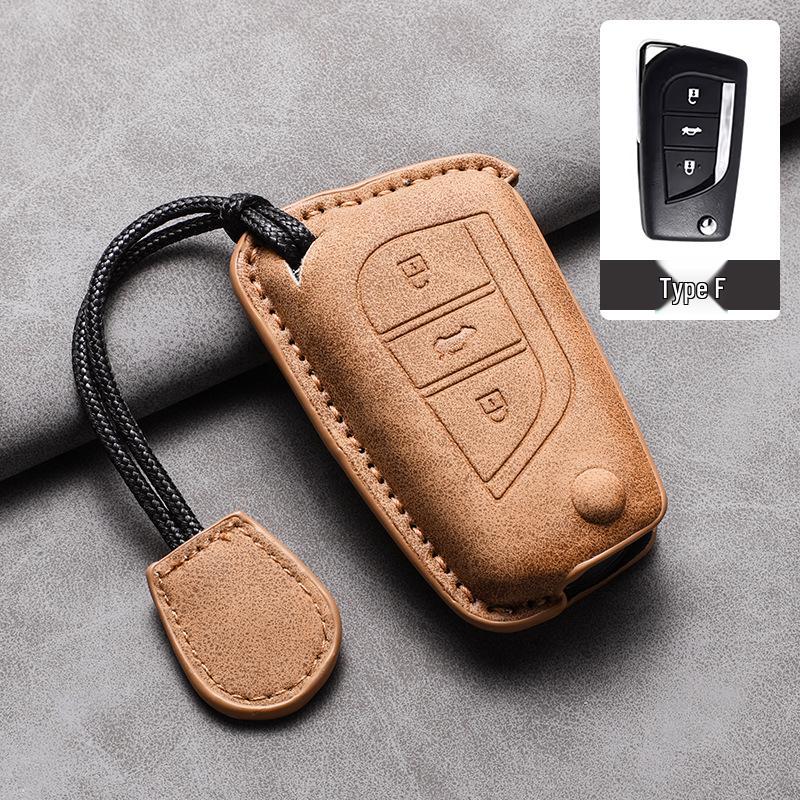 Sheepskin Leather Key Cover for Toyota Alphard, RAV4, Camry, Highlander