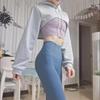 Women Solid Color Hooded Long Sleeve Hoodie Sweatshirt Fashion Ladies Streetwear Slouch Pullover Jumper Tops
