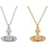Empress Dowager Cixi Saturn Stud Diamond Necklace: Elegant, Versatile, 3D Planet Design Sweater Chain
