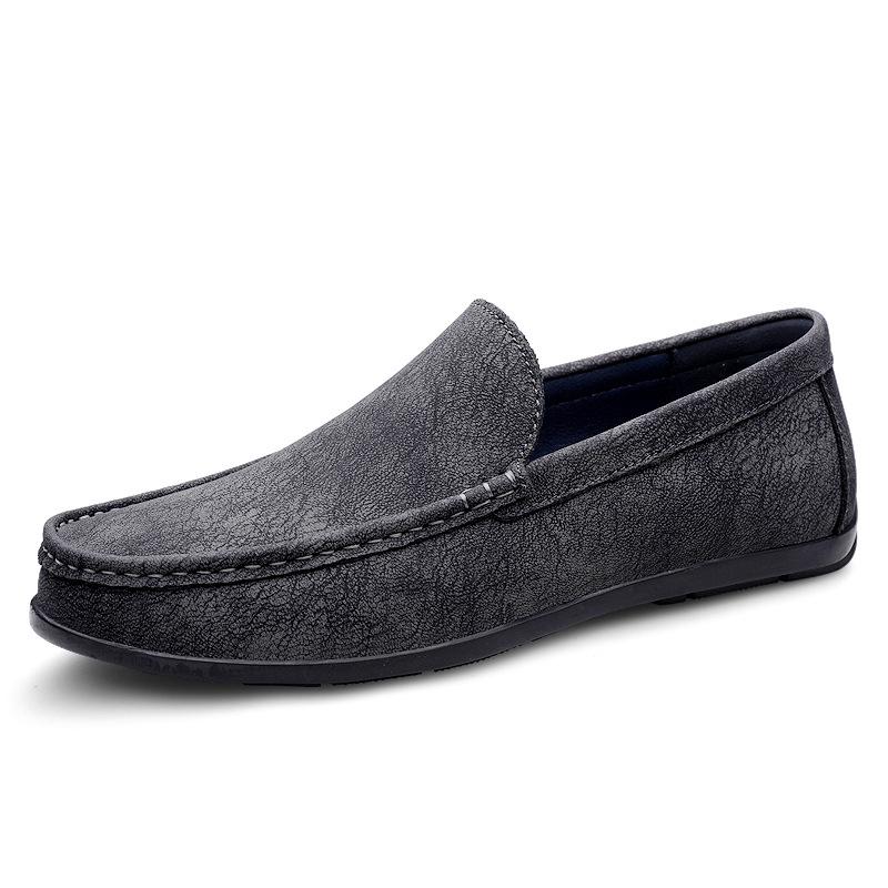 Men's British Style Breathable Leather Loafers: Soft Sole Slip-on Casual Driving Shoes