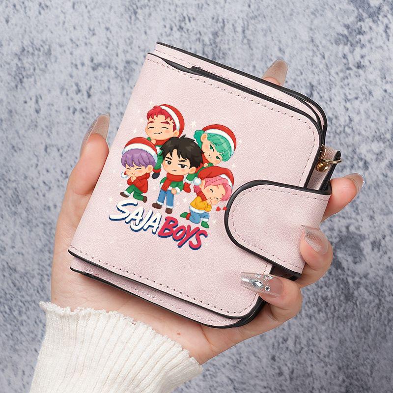 Portafoglio Kpop Devil Hunter Donna Portamonete Cacciatore Carino Porta Carte di Credito Portapassaporto Portafoglio in PU