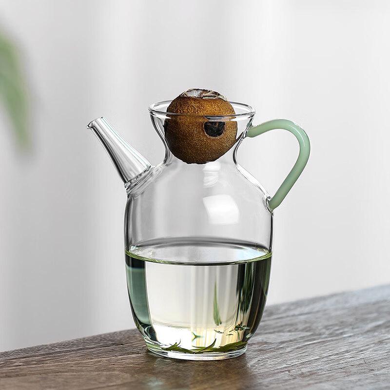 Emerald Green Heat-Resistant Glass Teapot with Infuser