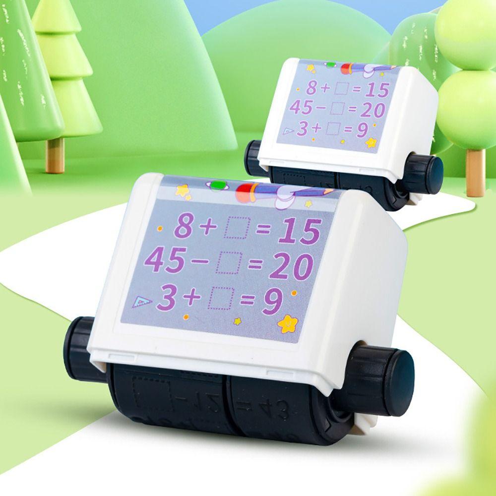 2-in-1 Math Rolling Stamp Reusable Arithmetic Practice Stamp High Quality Math Roller Stamp  School