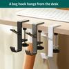 1pc Adjustable Desk Edge Hook Without Punching Office Desktop Edge Hanging Bag Hook Student Backpack Headphone Hanging Hook