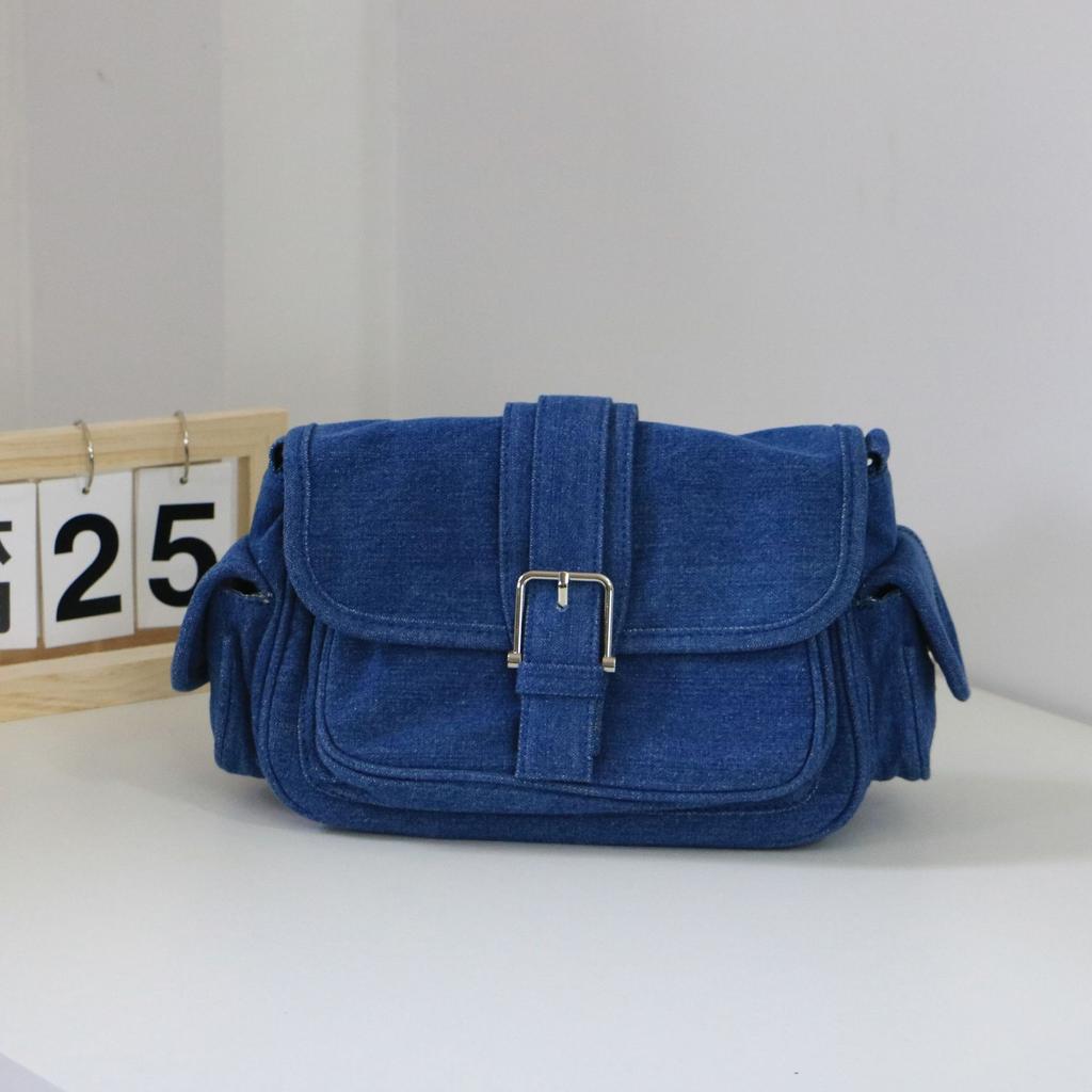 Fashion Denim Women Shoulder Bags Lady Axillary Messenger Bags Ladies Handbags Blue Cowboy Female Totes Bolsas