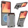 2 in 1 Magnetic Phone Case For Samsung Galaxy Z Flip 7 6 5 4 3 FE Leather Ultra Thin Bracket Card Slots Wallet Shockproof Cover
