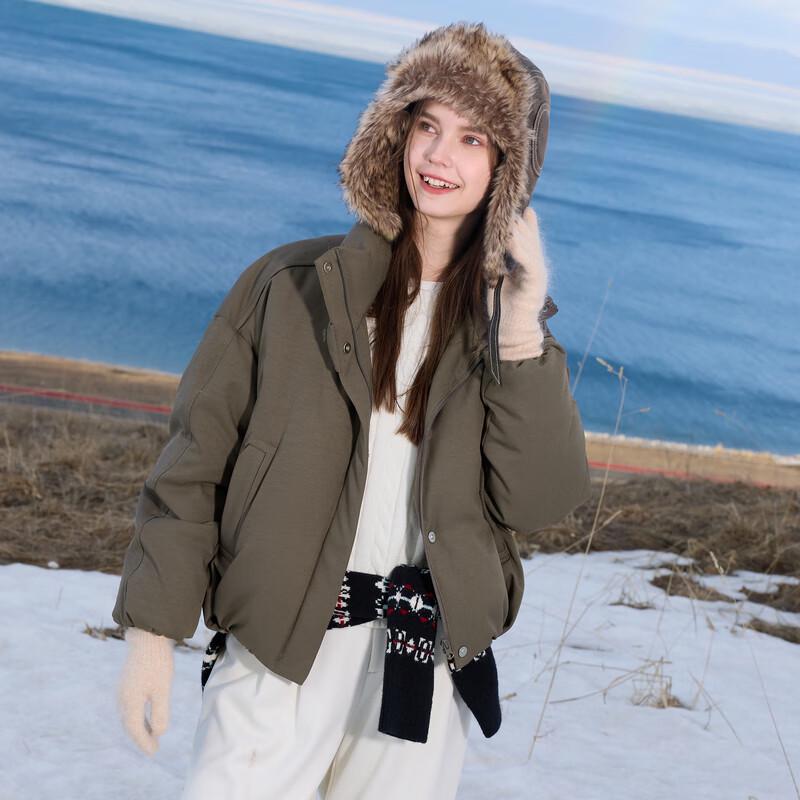 Sancai 2025 Winter Stand Collar Short Puffer Jacket