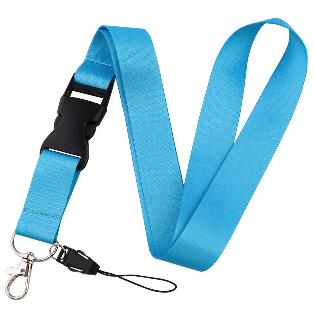 Solid Color Phone Lanyard ID Card Holder Neck Strap Mobile Phone Tag Key Chain