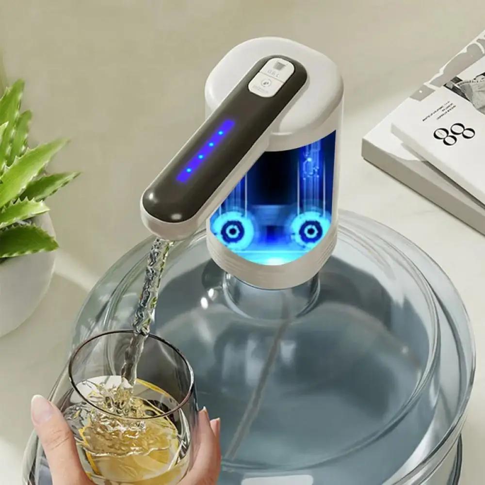 Double Pumps Powerful Automatic Water Dispenser Portable Water Gallon Bottle Switch Pump USB Charging for Home Kitchen Office nero