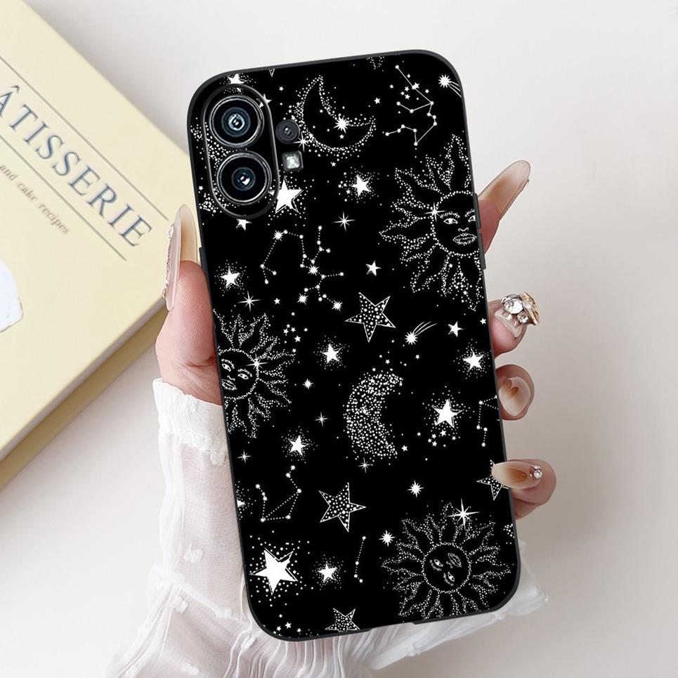Für Nichts Telefon (1) (2) (2a) (3a) Pro Handyhülle für Nothing Phone1 2 2a 3a Rückabdeckung Cartoon Blume Stoßstange Weiches TPU Silikon