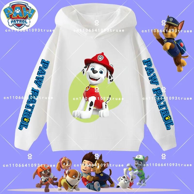 boys' sport shirt, spring-autumn long-sleeved pullover, casual top children's hooded sweatshirt with PAW Patrol cartoon print