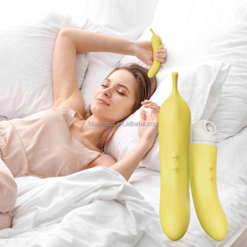 Banana Shape Sucker Vibrators Wholesale Dildos Vibrators 7 Frequency Women Sex Toys Fruits Clitoral Sucking Vibrators