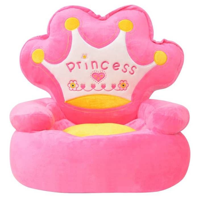 VidaXL Chaise en peluche pour enfants Princesse Rose 80158
