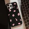 Simple Pink English Pattern Black Phone Case For iPhone 17 16E 16 15 Pro Max 14 13 12 11 Pro X XR XS 7 8 Plus Soft Back Cover
