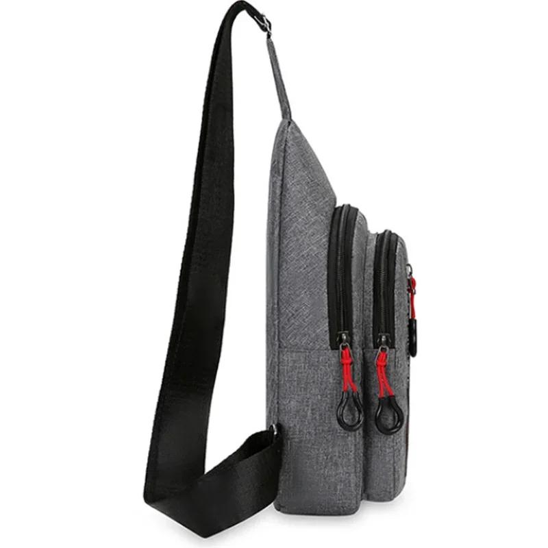 Pánská náprsní taška 2025 Nová ležérní módní taška přes rameno Crossbody korejský cyklistický batoh pro muže