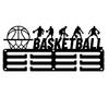 Stevige IJzeren Multifunctionele Haken Metalen Basketbal Medaillehouder, Kapstokrek, Wandmontage Prijs Displayrek Kamerdecoratie, Sport Thema Decoratie 3 Lijnen Ontwerp,
