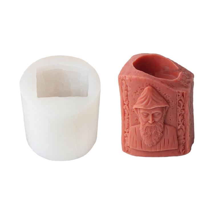 Creative Sturdy Silicone Mold Accessory for Handmade Embossed Crosses Camping Tent Candle Holder and Plaster Figurines