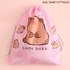 Capybara Travel Drawstring Tote Storage Bag Organizer Bag For Underwear Toy Handbag Storage Bag Cartoon Birthday Gift