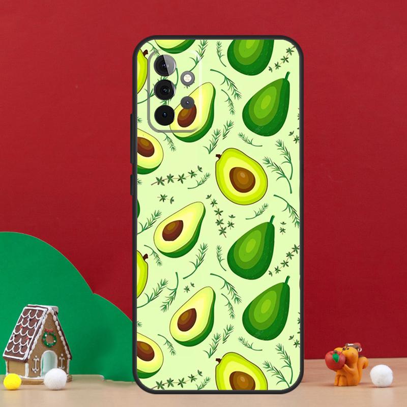 Avocado Pattern Case For Samsung Galaxy A54 A06 A16 A26 A36 A56 A53 A32 A52 A33 A13 A55 A35 A15 A14 A34 A17