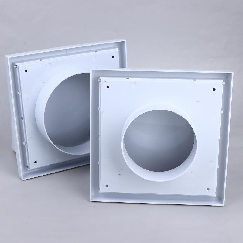 Abs Exterior Wall Ventilation Grille With Valve For Range Hood Duct Air Outlet Weatherproof Material 100Mm 125Mm 150Mm