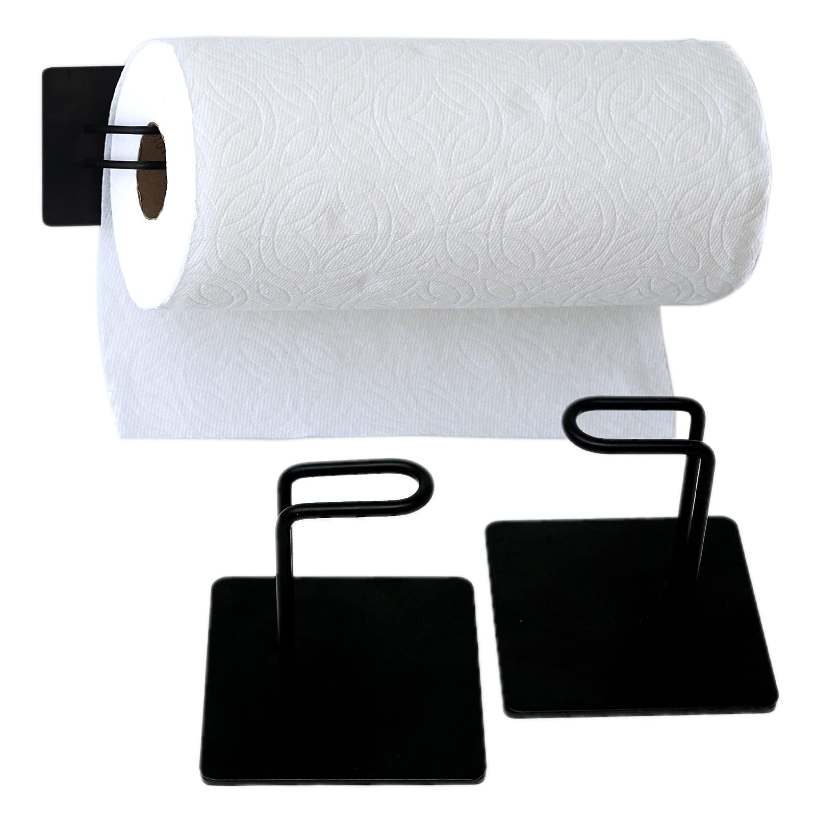 

issiki Kitchen Paper Stainless Made in Holds Large Rolls Vertically or Strong Magnetic Refrigerator Holder, Magnetic, One-Hand Tear, Steel, Japan, чёрный