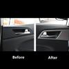 Für Tucson 2015-2019 4 Teile/los Carbon Faser Auto Molding Innen Tür Griff Schüssel Abdeckung Fall Trim Dekoration