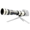 White 420800mm Aperture F 8.316 Full Manual Focusing Telescope Zoom Telephoto Lens for EF‑S Mount