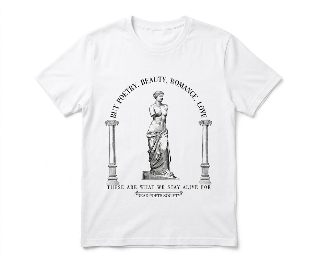Dead Poets Society T-Shirt Dark Academia Venus De Milo Graphic Tee XXXL