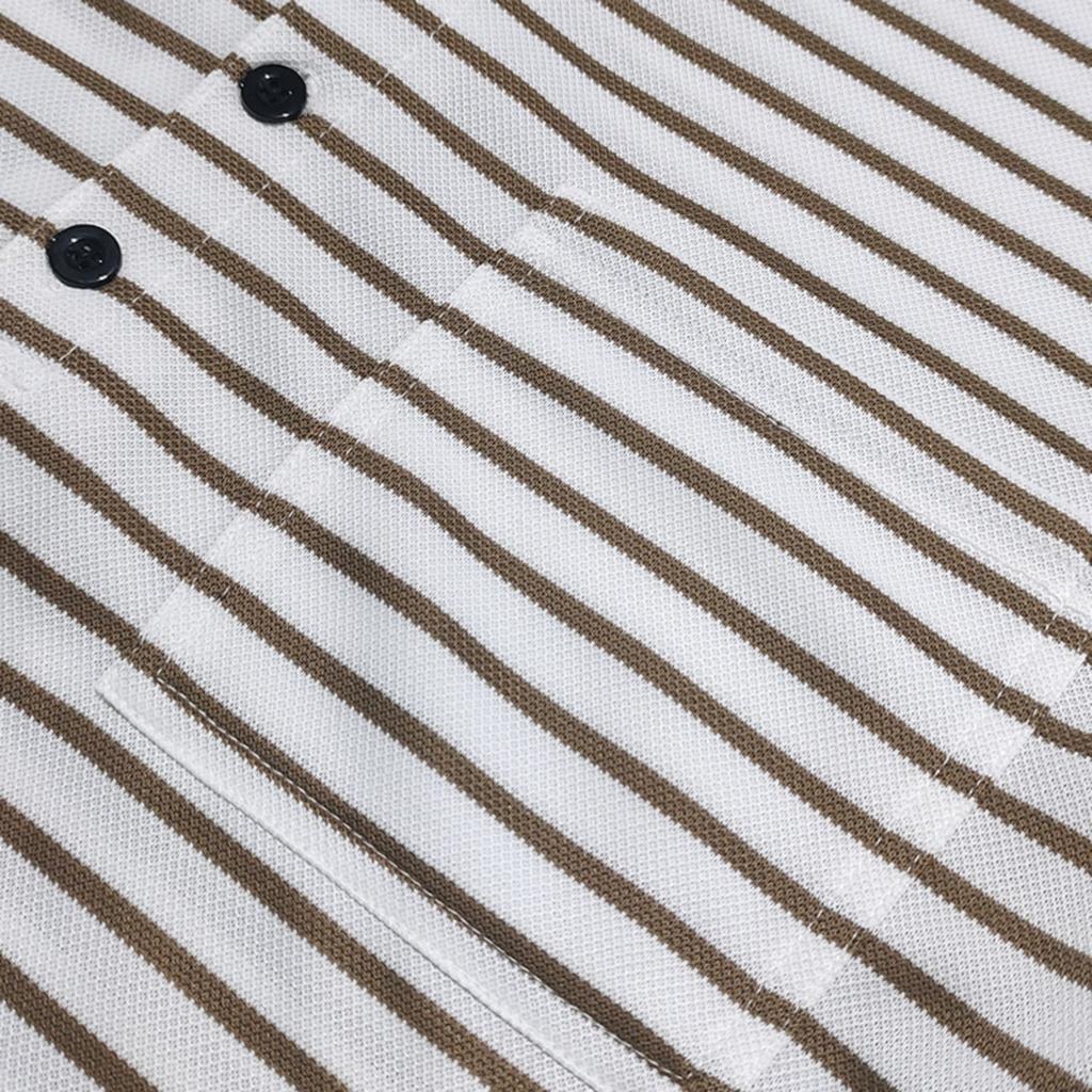 Men's Casual And Trendy Long,sleeved Shirt With A Base Layer And Horizontal Striped Round,neck Top