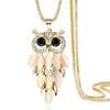 Women's Long Owl Sweater Chain High-end Simple Dress with Necklace Fashion Jewelry
