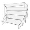 5Pieces Acrylic Perfume Stand Tiered Risers Shelf Rack for Home Retail and Office Desktop Figures Display Organizers