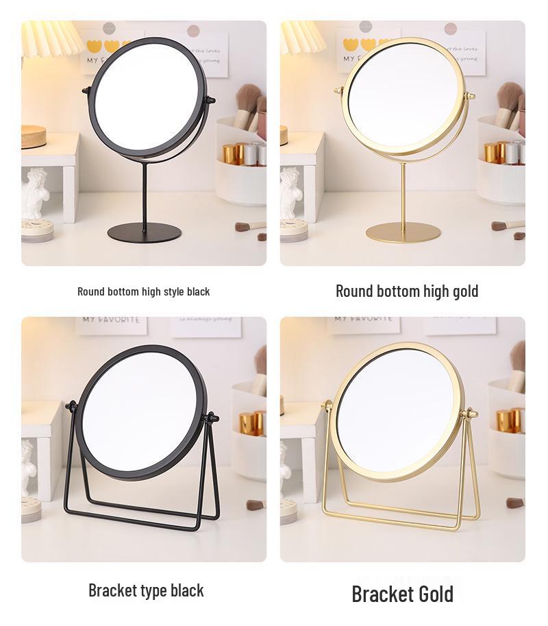 Skandinavischer Stil Drehbarer Schminkspiegel aus Schmiedeeisen für Schlafzimmer oder Studentenwohnheim