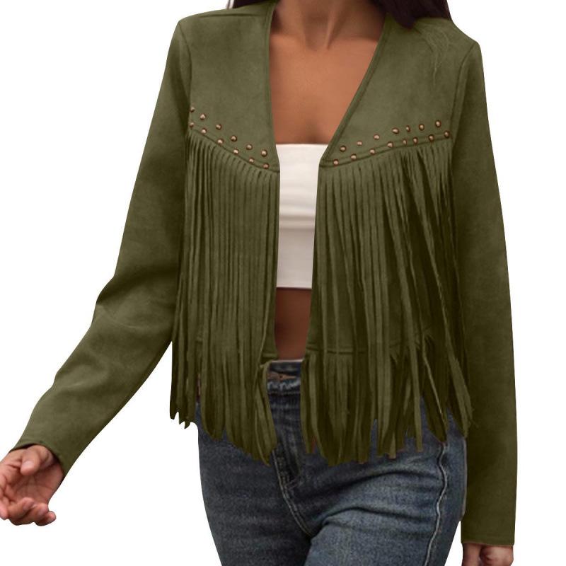 Women's Tassel Trendy Cardigan Jacket - 2026 Long Sleeve Fashionable Style