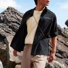 Adidas Long Sleeve Outdoor Shirt with Solid Color Logo Men Tops Black IL8944