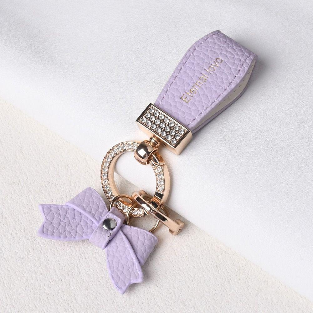 Ladies Bag Fashion Decoration Luxury Genuine Leather Keychain  Women Gift