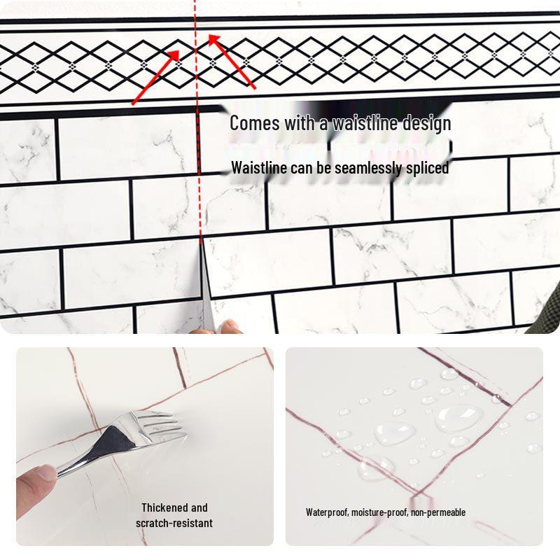 Self-Adhesive Waterproof Tile Wall Stickers for Commercial Spaces