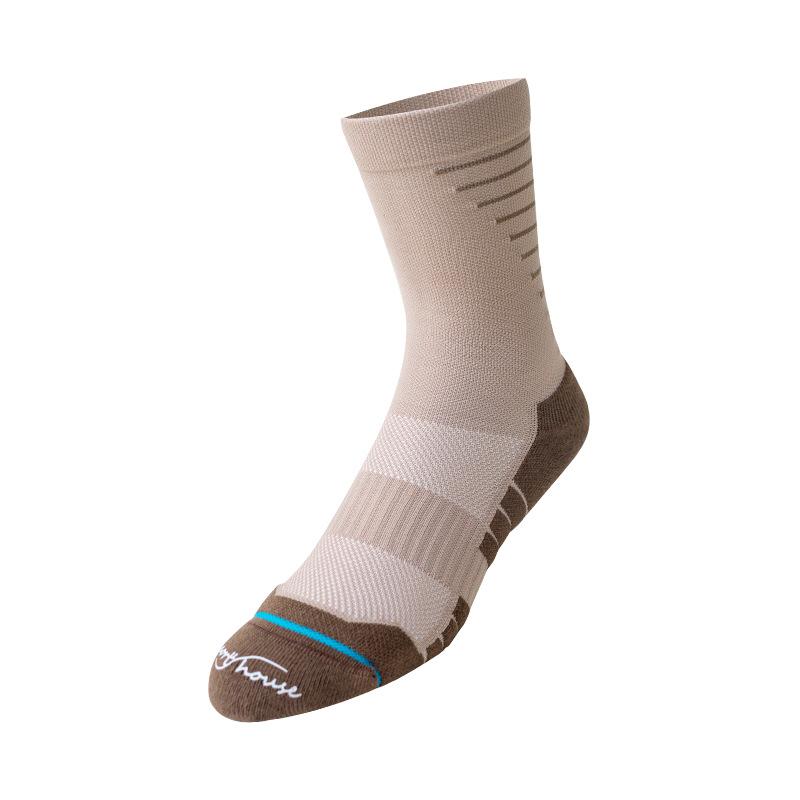 

Мужские весенне-осенние легкие дышащие быстросохнущие спортивные носки с махровым дном для велоспорта 1 pair коричневый