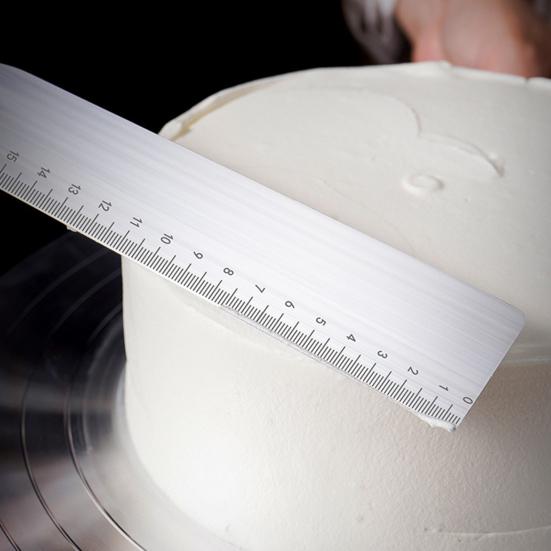 Non-stick Straight Icing Spatula Anti-slip Handle Stainless Steel Bread Bakery Butter Spatula for Household