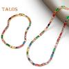 Retro Style Necklace Bracelet Colorful Cubic Zirconia Choker Necklace Women Bracelet Wedding Party Formal Jewelry
