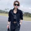 Ladies Casual Sports Jacket Single Layer Jacket Standing Collar Short Jacket
