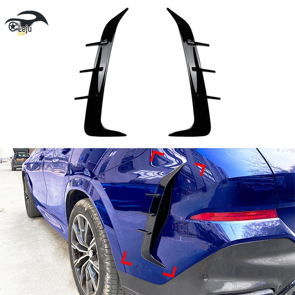 Decalcomania Sfiato Aria Diffusore Paraurti Posteriore BMW X6 G06, Nero Lucido