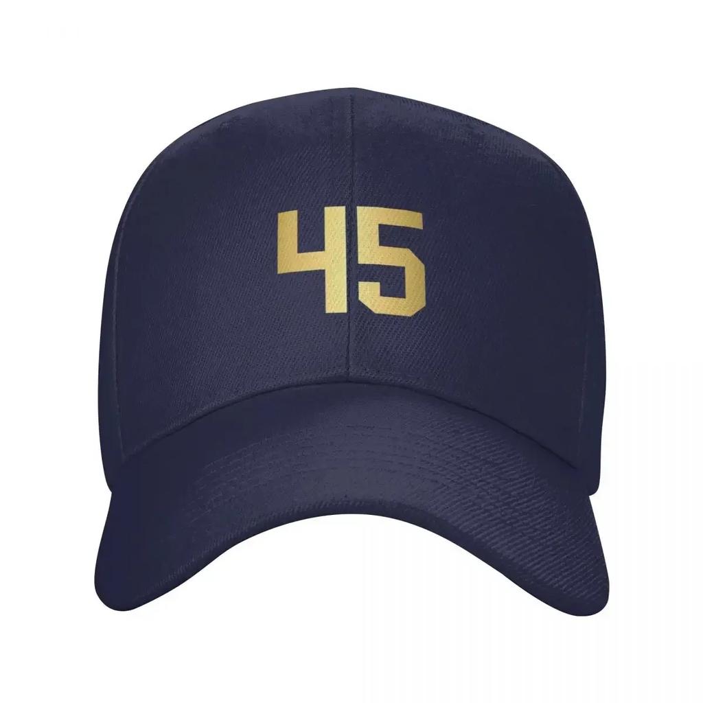 Golden Number 45  Sports Numbers Baseball Cap Vintage beach hat Baseball Unisex Womens