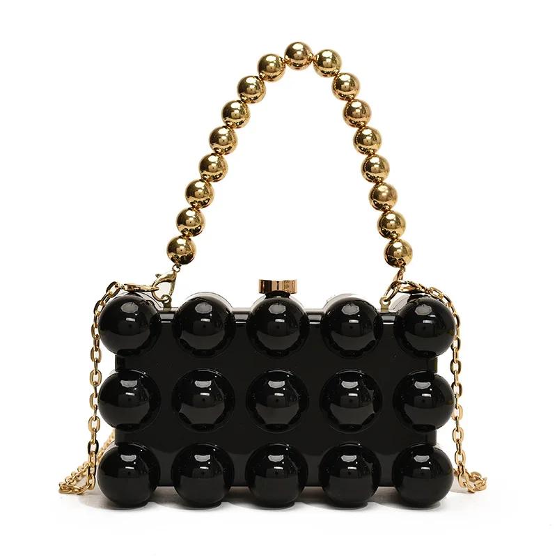 

Mini Gold Chain Crossbody Bags for Women 2024 Y2K Korean Fashion Lady Evening Party Shoulder Bag Handbags and Purses чёрный