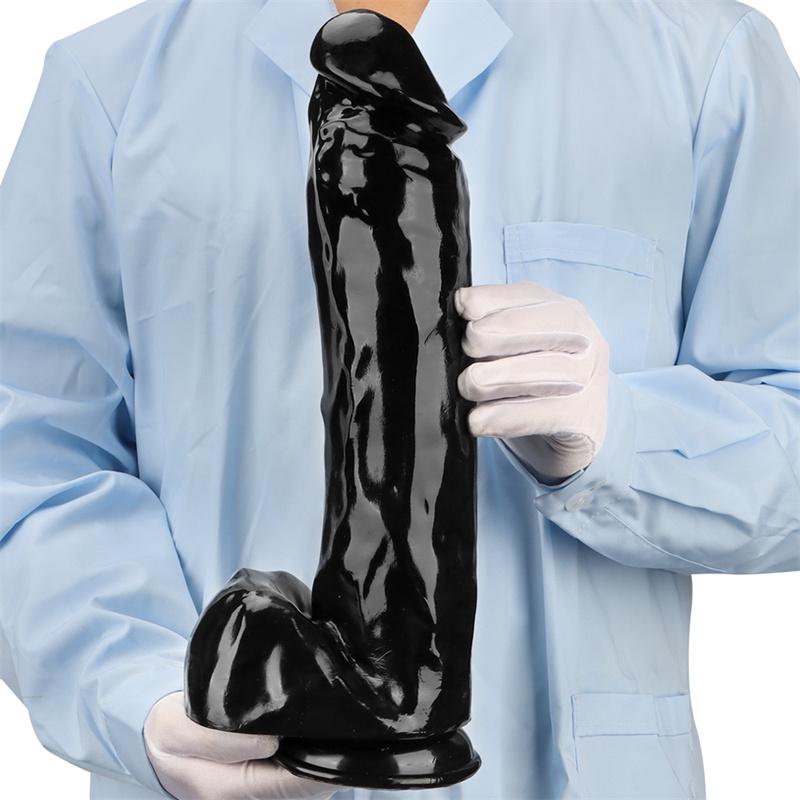 37*7.2cm Female Black Giant Anal Expansion Cum Expansion Giant Anal Plug Simulation Phallus Dildo