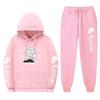 Mens Oversized Hooded Sweatshirt Set With Side Pockets Streetwear Style Cotton Blend Warm Winter Outfit