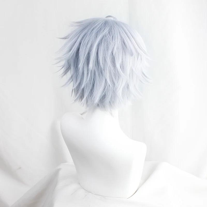 Azul Ashengrotto Cosplay Wig Short Curly Gray Purple Heat Resistant Synthetic Hair  Anime Cosplay Wigs + Wig Cap