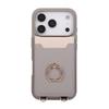 Lychee Colorblock Card Holder Case for iPhone 17 Pro Max