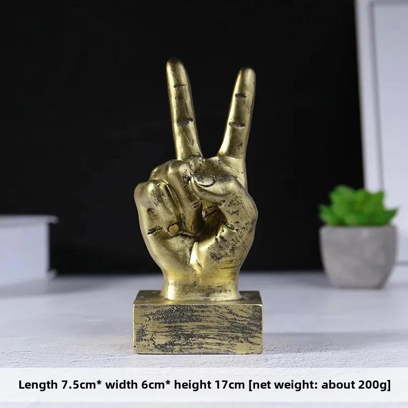 

American Retro Gesture Model Home Living Room Bar Desktop Resin Crafts Decoration Workers Artistic Ornaments Creative Finger