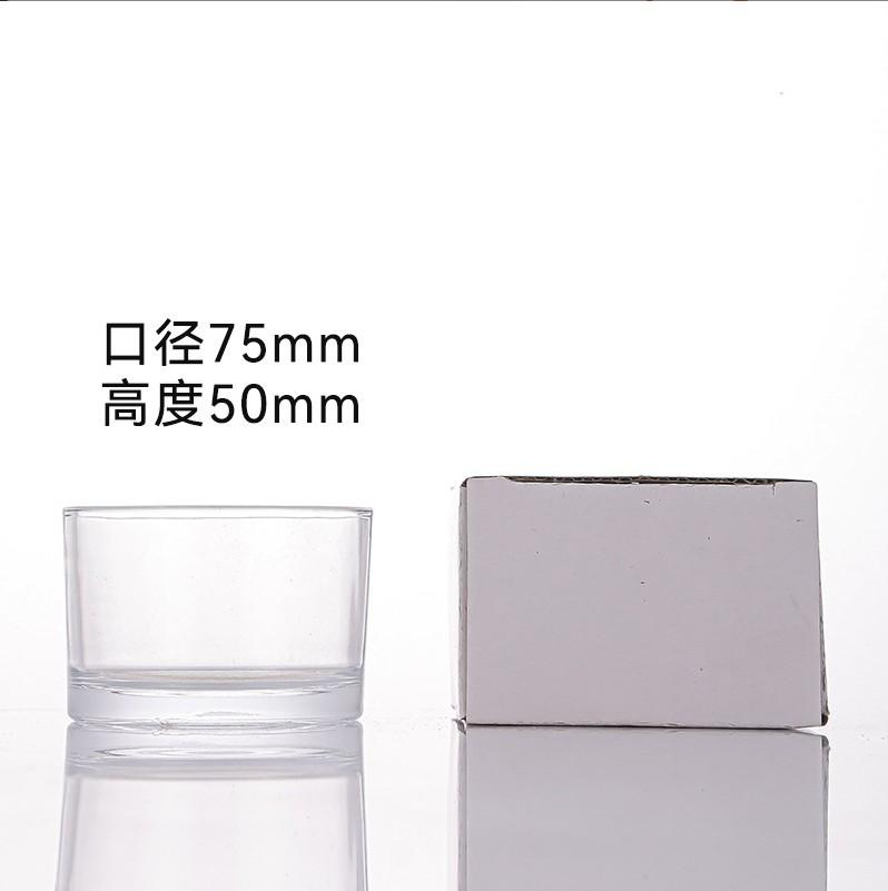 Wholesale Customize Logo Candle Jars Empty Frosted Colorful Thick Glass Candle Jars for DIY Making Candles Powder Containers 7.5*7.5 * 5cm прозрачный